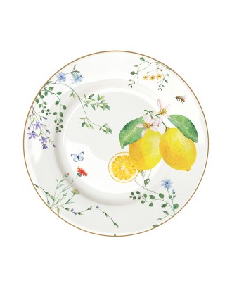 Farfurie pentru desert, 19 cm, Fleurs Citrons - SIMONA'S COOKSHOP